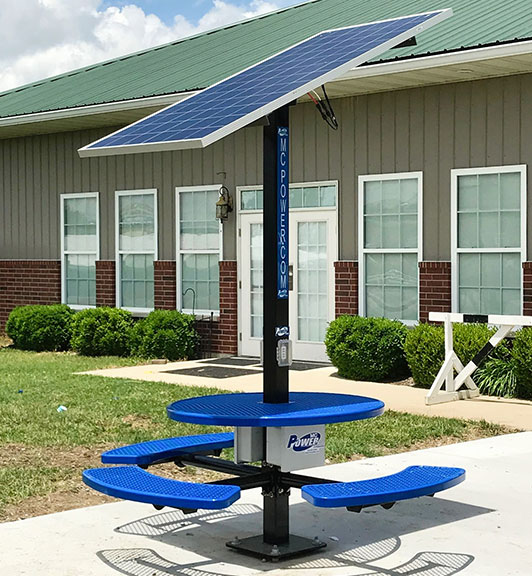 MC Power solar charging picnic table