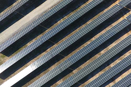 An aerial view of the City of Lebanon solar farm